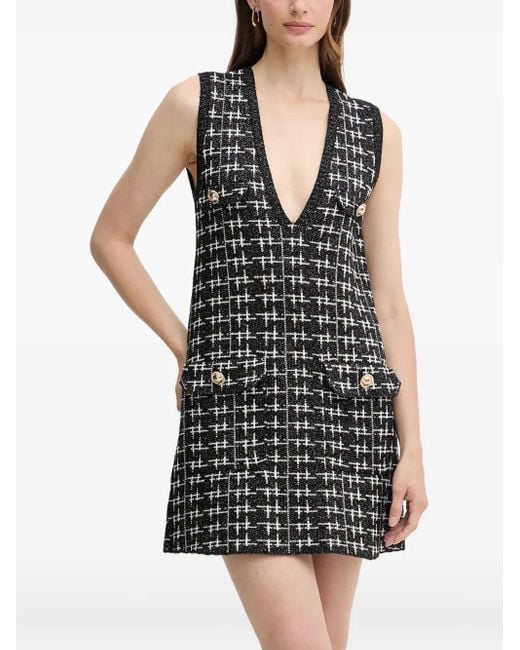 Silvian Heach Black Minikleid aus Tweed