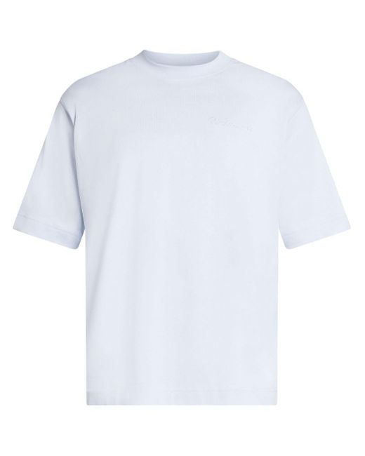Lacoste White Light Blue Organic Cotton T-shirt for men