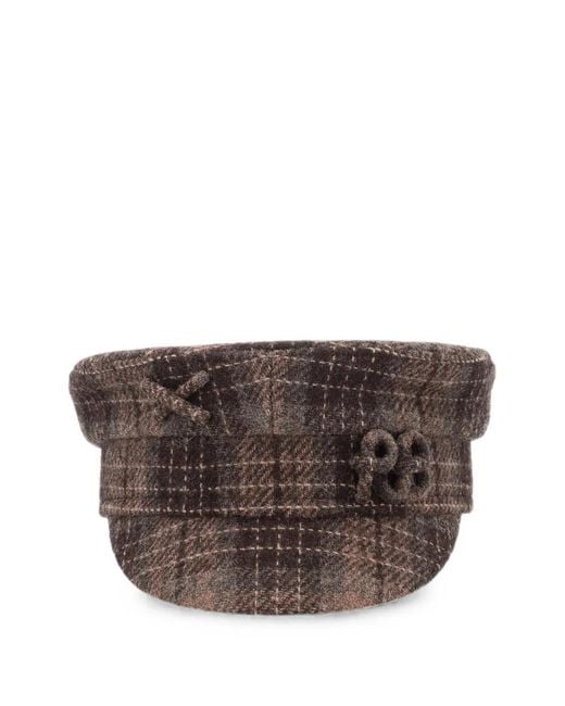 Ruslan Baginskiy Brown Baker Boy Check-Pattern Hat