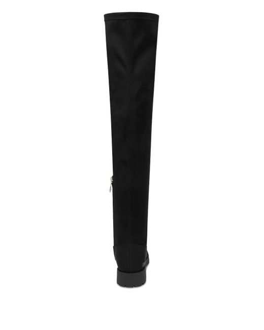 Love Moschino Black Knee-High Stretch Boots