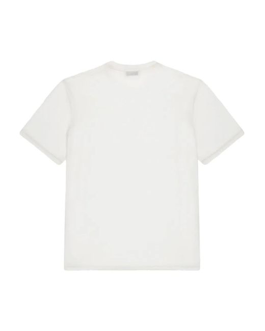 Laneus White Cotton T-Shirt for men