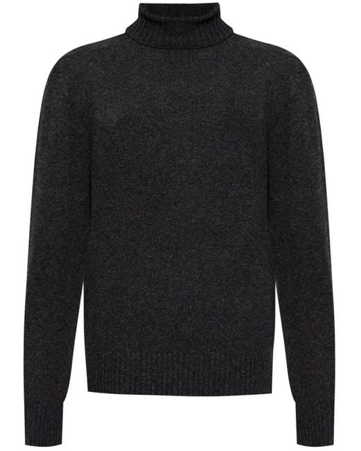 Officine Generale Black Virgin-Wool Jumper for men