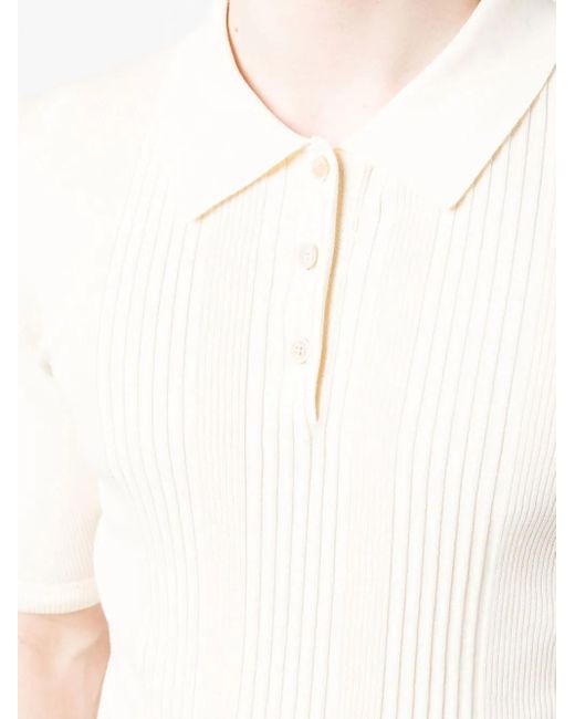 Maison Margiela White Cotton Polo Shirt for men