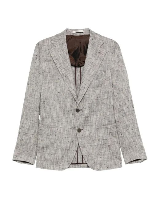 Tagliatore Gray Two-Button Blazer for men