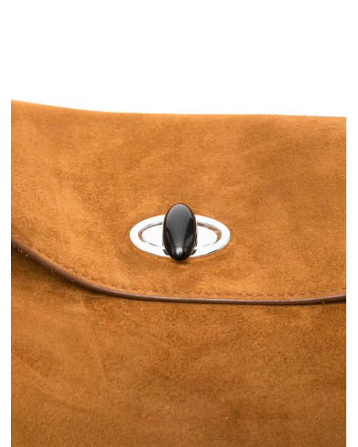Christopher Esber Brown Suede Top-Handle Tote Bag