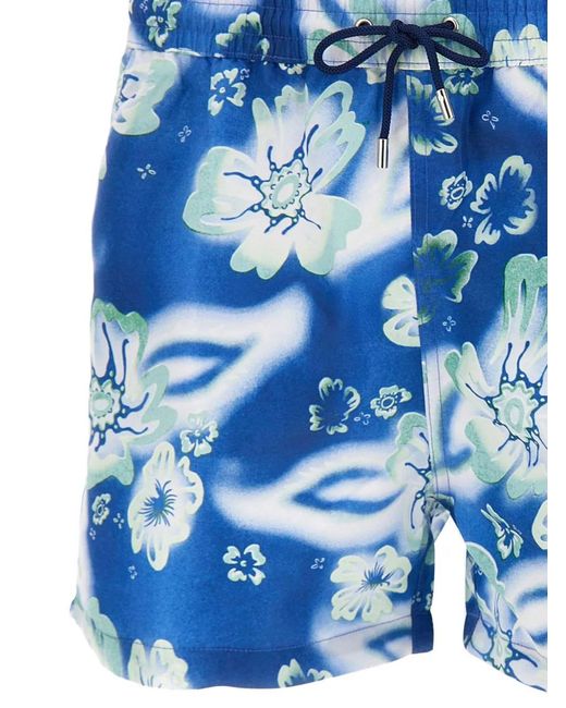 Paul Smith Blue Floral Swim Shorts for men