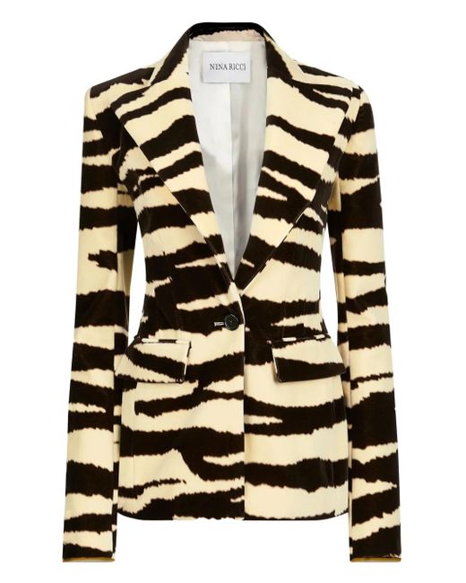 Nina Ricci Blazer Met Enkele Rij Knopen in het Black