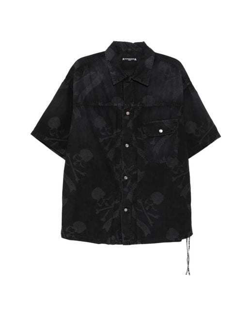 MASTERMIND WORLD Black Aloha Shirt for men