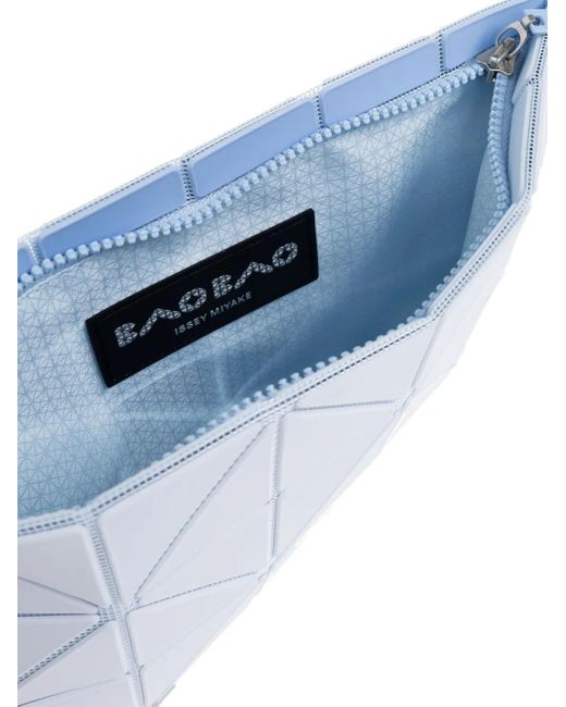 Issey Miyake Blue Geometric-Pattern Clutch Bag