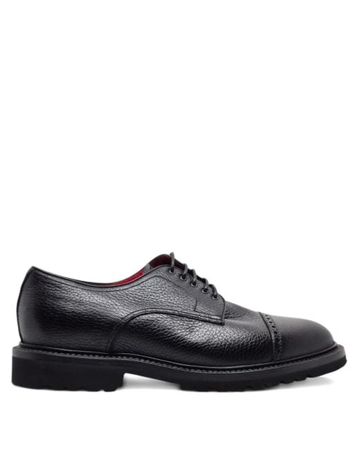 Neil Barrett Black Derby-Schuhe Aus Strukturiertem Leder