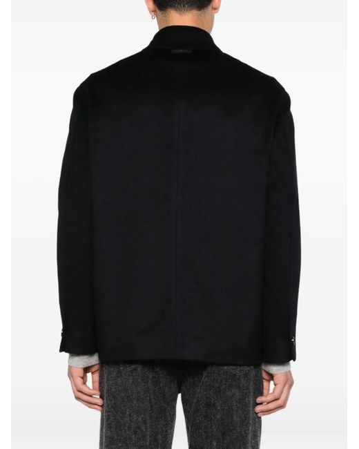メンズ Lardini パッチポケット シャツジャケット Black