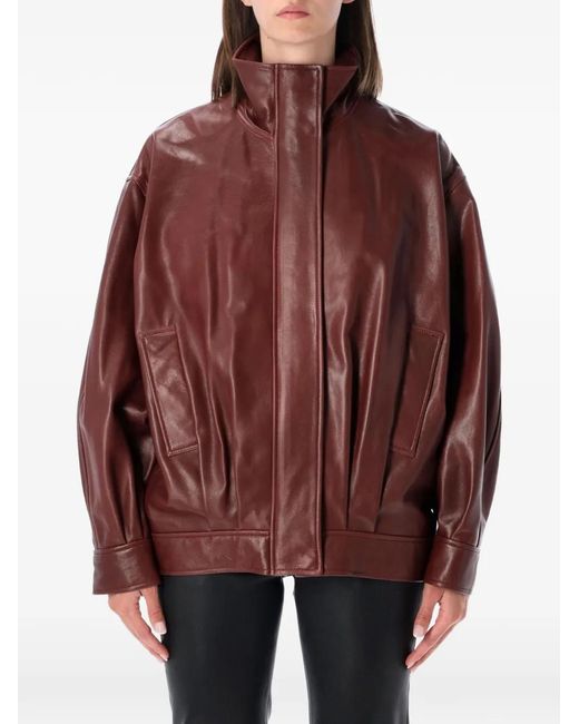 Arma Red Paula Leather Jacket