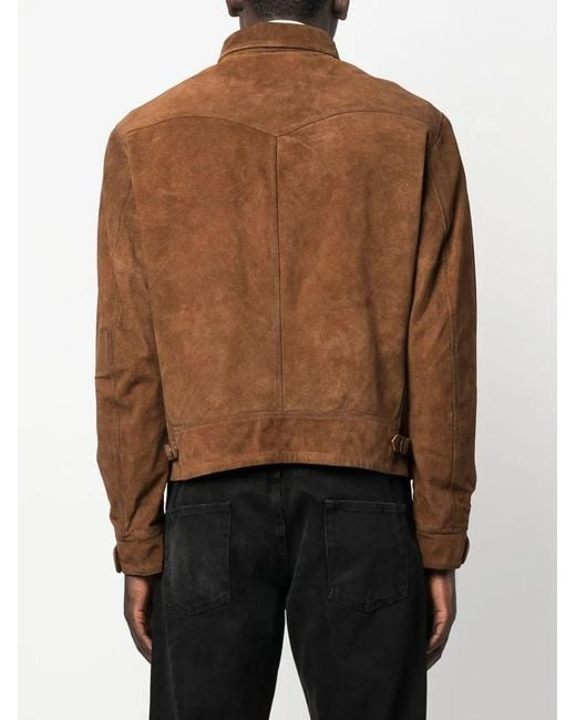 RRL Brown Suede Shirt Jacket for men
