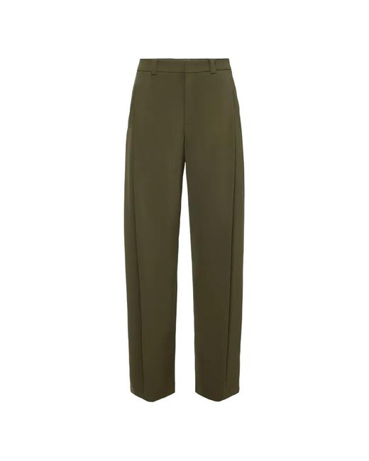 Drykorn Green Pressed-Crease Tailored Trousers