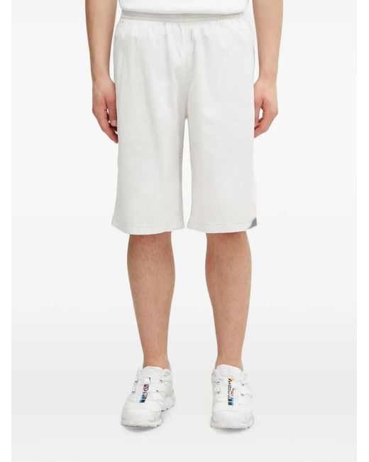 Gramicci White Elasticated Logo-Patch Shorts for men