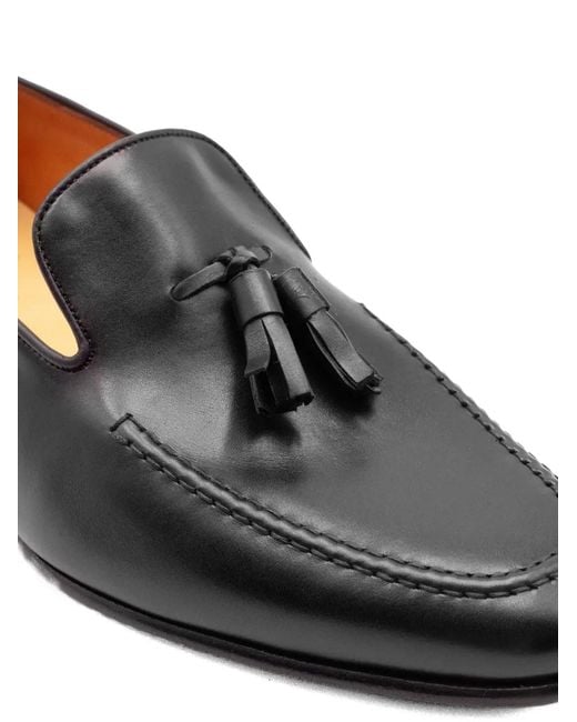 Berwick Shoes White Round-Toe Tassel-Detail Loafers for men