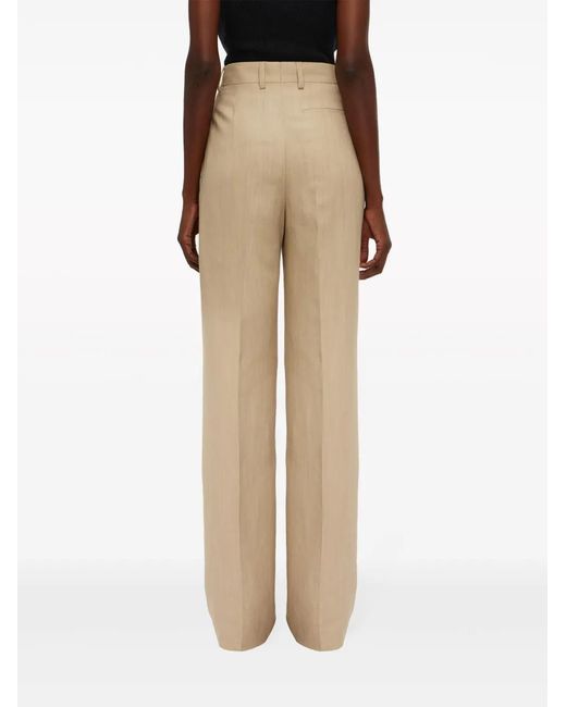 Ferragamo Natural Sand Tailored Trousers