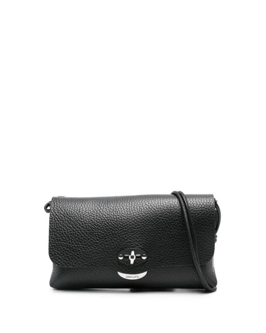 Borsa A Spalla Lettera Piccola di Zanellato in Black