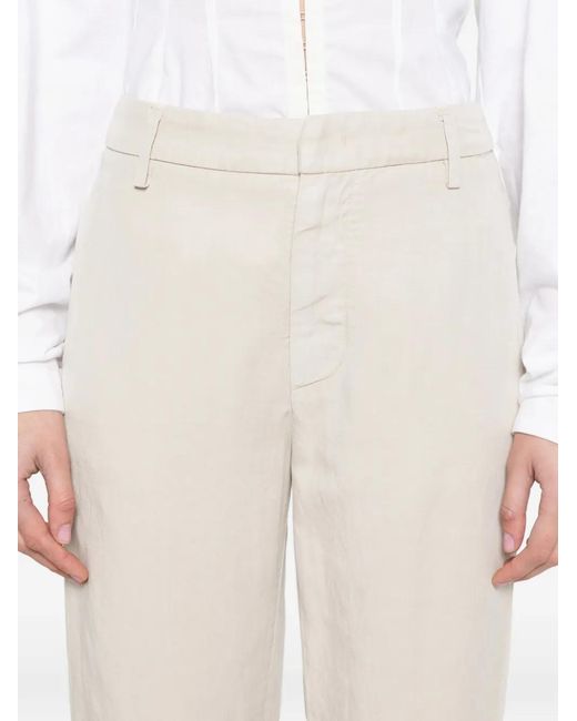 Dondup White Logo-Detail Trousers