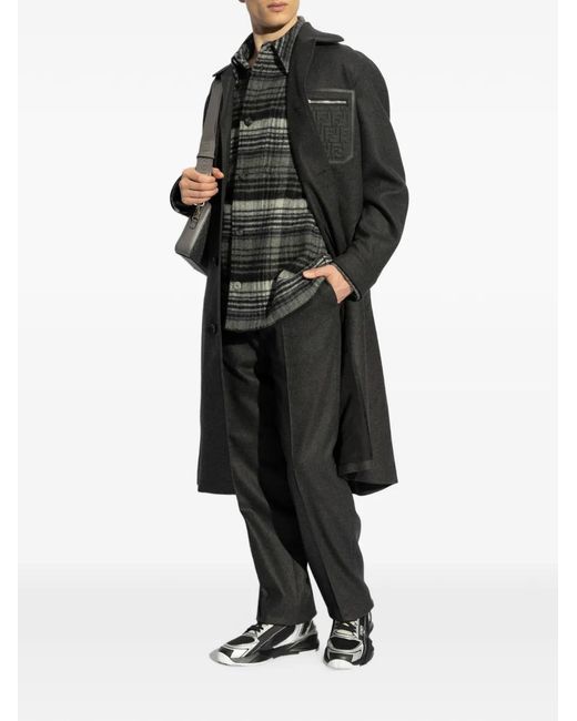 Fendi Green Check-Pattern Jacket for men