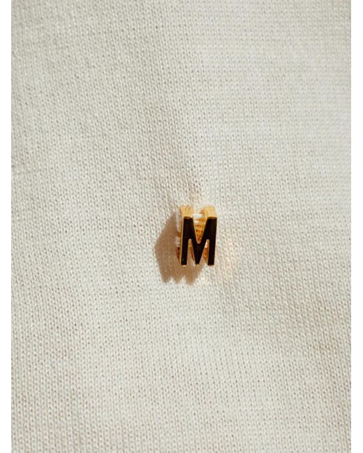 Moschino White Logo-Detail Wool Sweater
