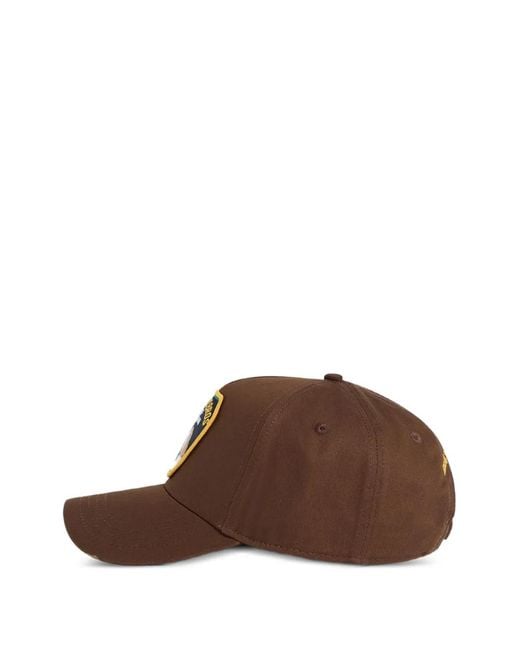 DSquared² Brown Logo Patch Baseball Cap for men