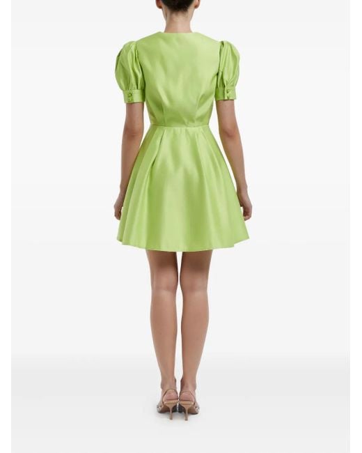 POST MERIDIEM Green Button-Down Mini Dress