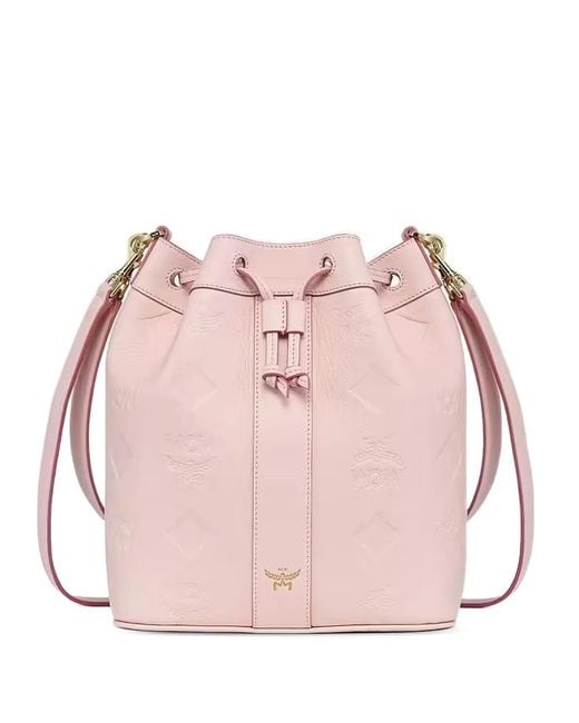 MCM Pink Dessau Bucket Bag