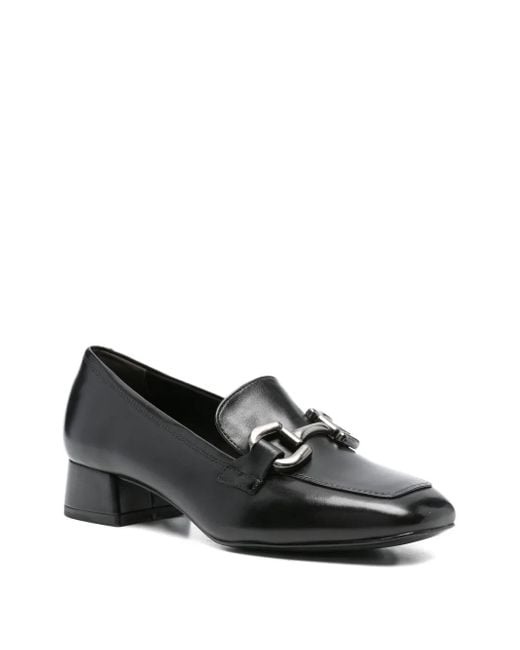 Tamaris Black 35Mm Trotteurs Block-Heel Chain-Detail Loafers