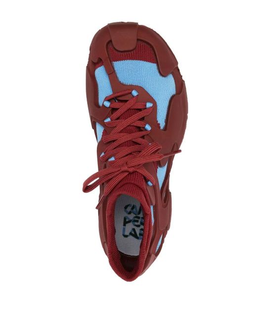 CAMPERLAB Red Panelled Sneakers for men
