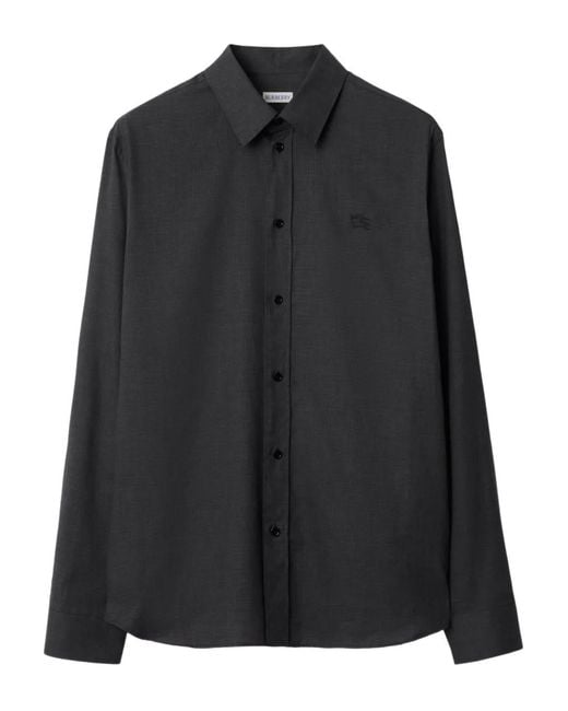 Burberry Relaxed Fit Check Cotton Shirt in Black for Men | Lyst Burberry Relaxed Fit Check Cotton Shirt in Black for Men | Lyst