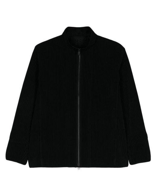 Homme Plissé Issey Miyake Black Cargo Plissé Jacket for men