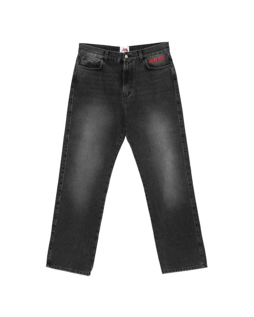 Carne Bollente Gray Lucky Stars Rhinestone-Embellished Jeans for men