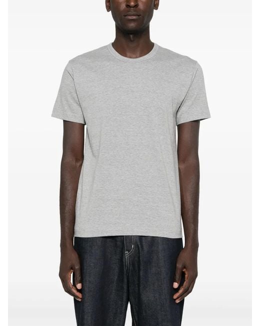 COMME DES GARÇONS PLAY Gray Signature Heart-Patch T-Shirt