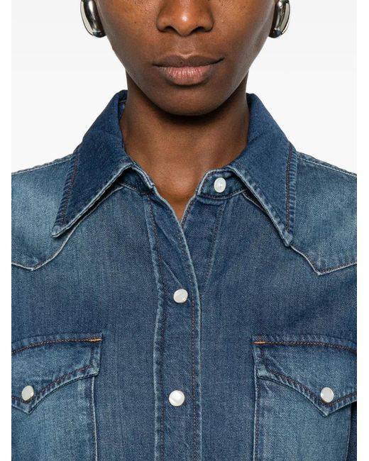 A.P.C. Blue Chest-Pocket Shirt