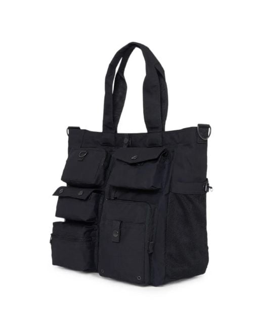 Porter-Yoshida and Co Black Potr Dissection Multiple-Pocket Tote Bag