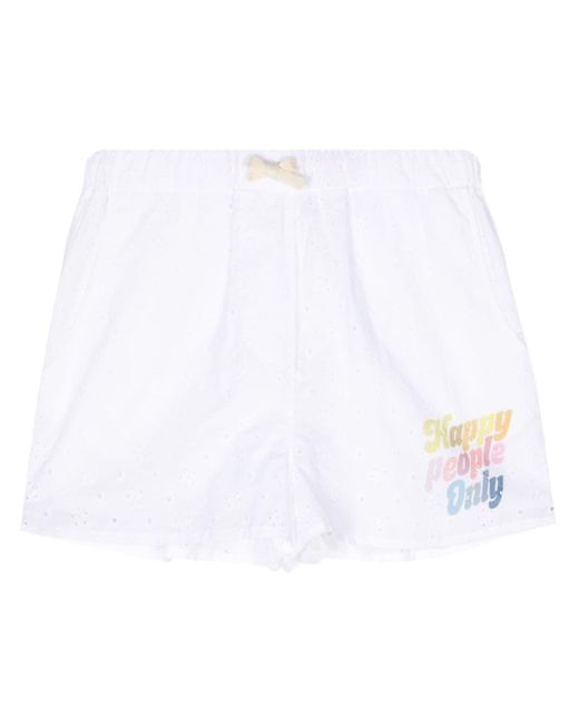 Shorts con estampado gráfico Joshua Sanders de color White