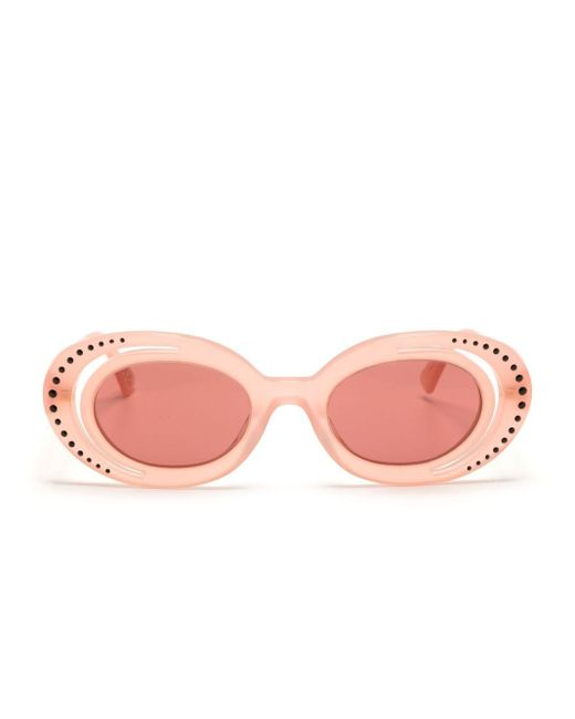 Marni Pink Zion Canyon Oval-Frame Sunglasses