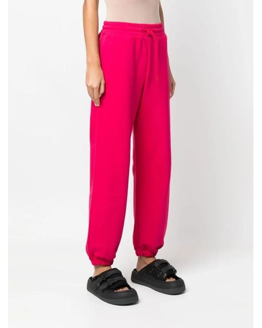 MSGM Pink Logo-Print Track Pants