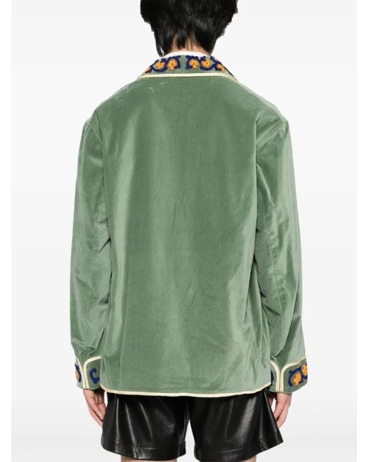 Bode Green Oberon Floral Jacket for men
