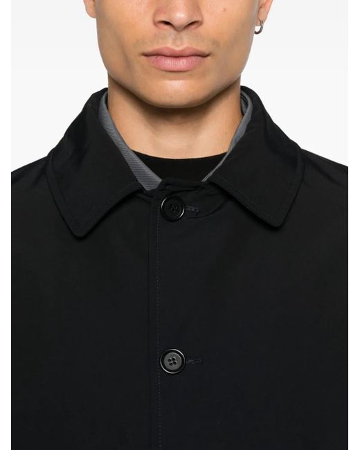 Aspesi Black Vodka Water-Resistant Coat for men