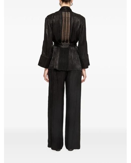 Nissa Black Viscose Shirt