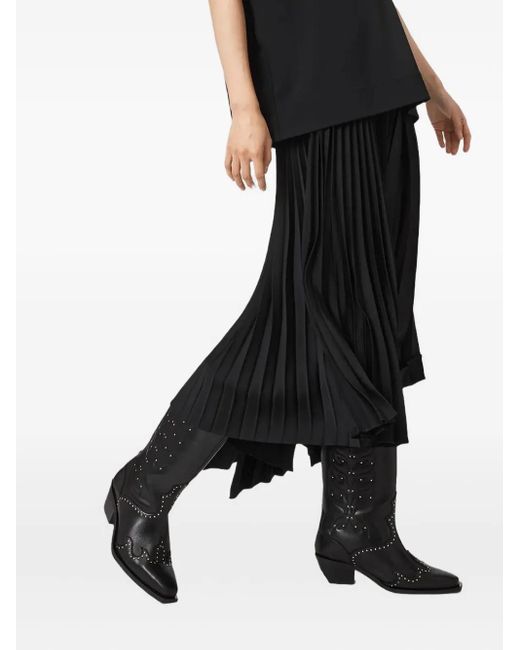 AllSaints Black Bottines À Détails De Clous