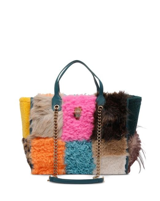 Kurt Geiger Pink Hoxton Faux-Fur Shopper