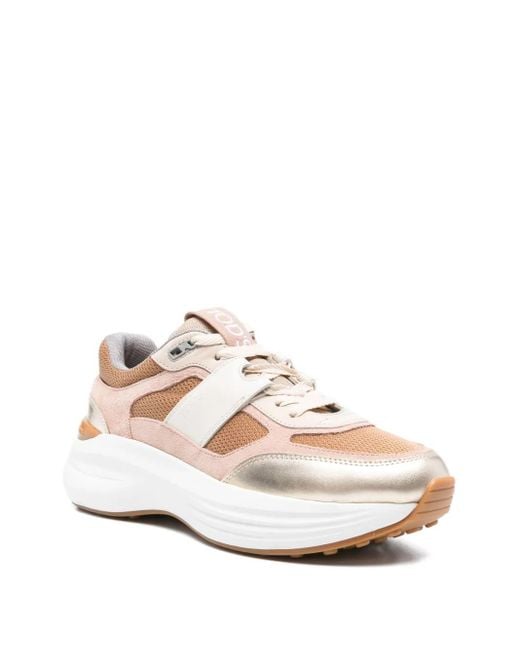 Tod's Pink Platform Mesh Sneakers