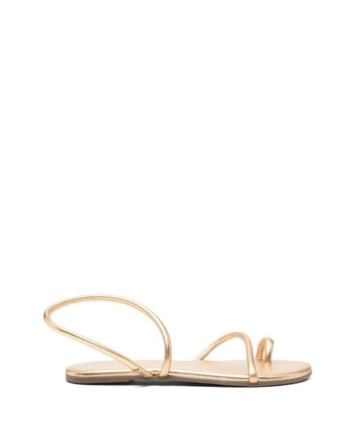 TKEES White Sandales Tubular Mia En Cuir