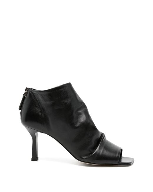 The Seller Black Square Open-Toe Boots