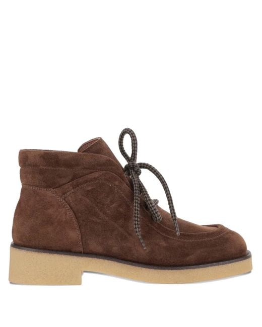 Sartore Brown Schnürstiefel aus Wildleder