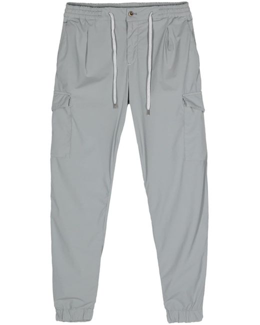 PT Torino Gray Elasticated-waistband Trousers for men