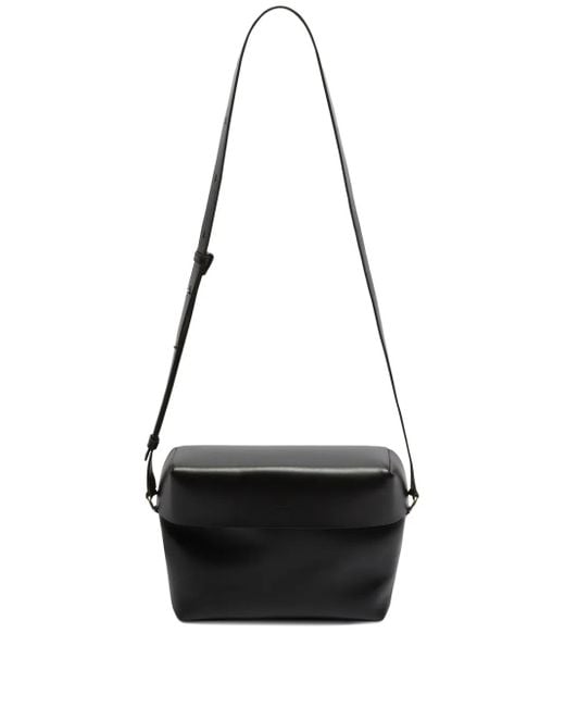 Jil Sander Black Leather Shoulder Bag for men